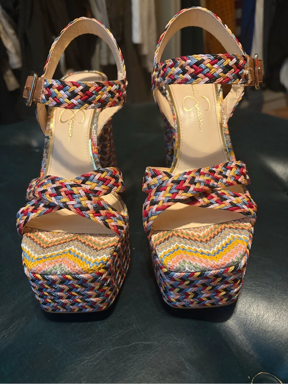Jessica Simpson Multicolor Braided Platform Heel - Picture 4 of 6